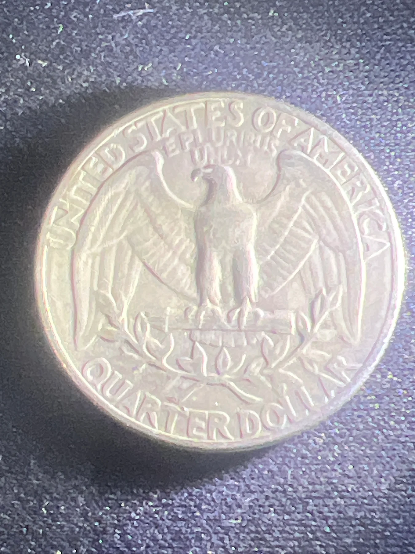 United States Washington quarter dollar (25 cents), dated 1965 — Reverse (back)